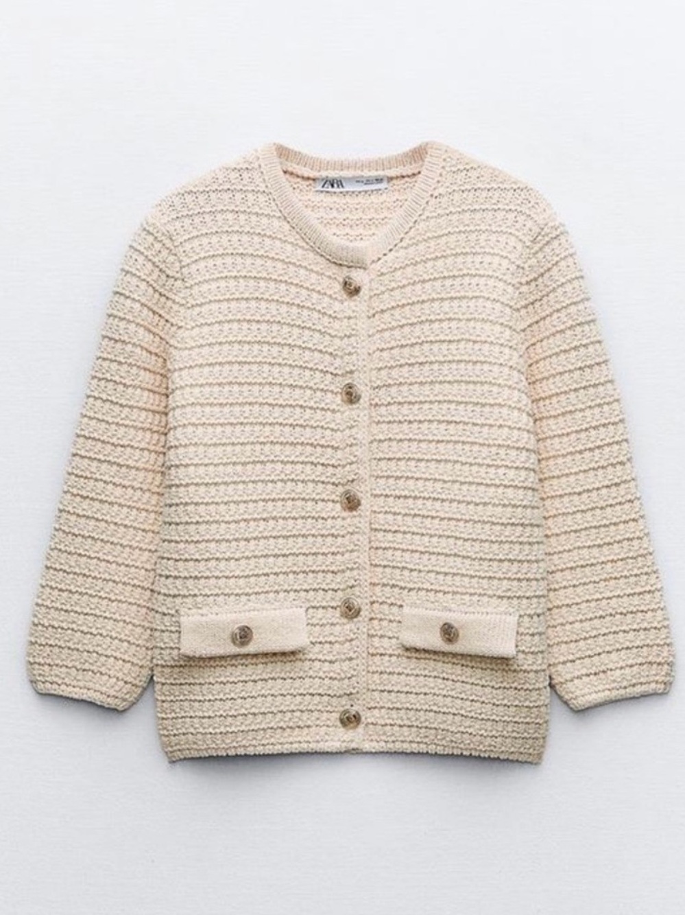 Zara Textured Knit Cardigan